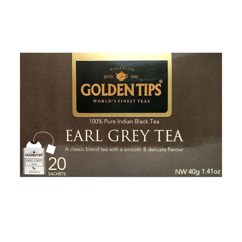 Golden Tips Healthy/Natural and Organic Pure India Earl Grey Black Tea Bags (20 Bags, 40 Gram, Pack of 2) view 3