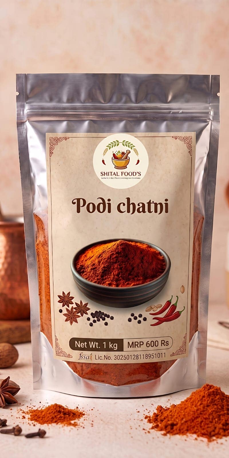 SHITAL FOOD'S Podi Chatni 1 kg