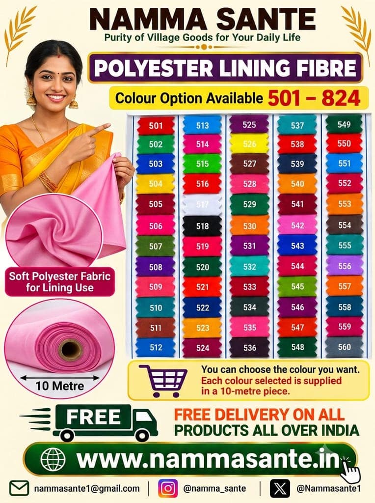 10meter All Polyester Lining Fibre – Colour Options 501–599 view 2