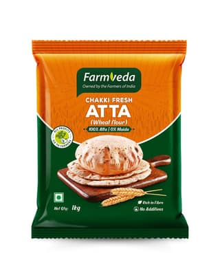 Farmveda Chakki Fresh Atta (Wheat Flour) - 5kg