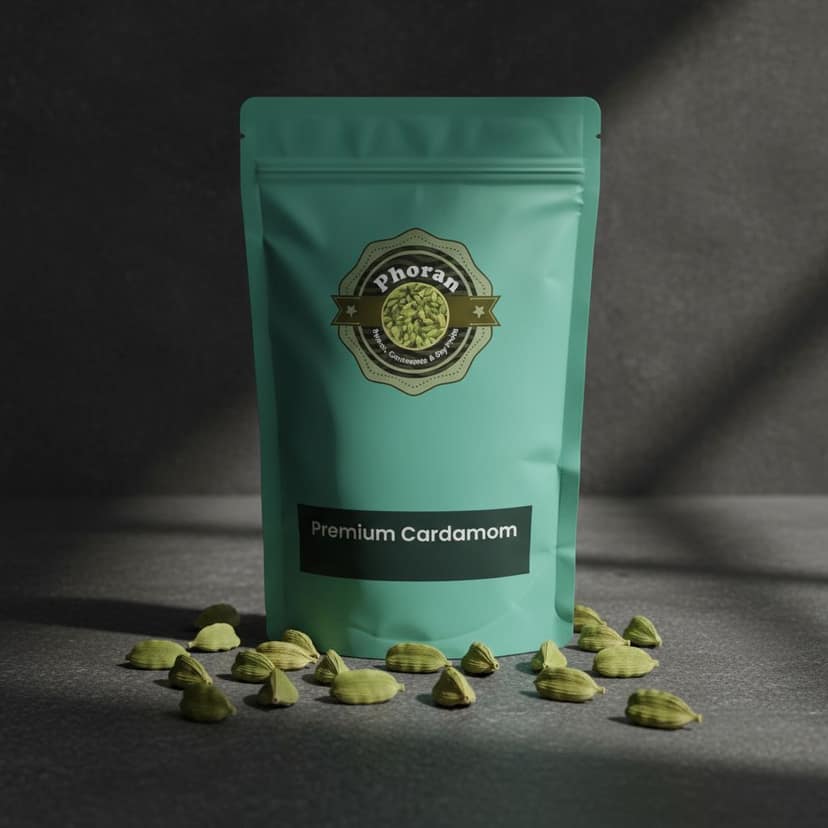 Buy Bold Green Cardamom Online India - Premium Elaichi | Phoran view 8