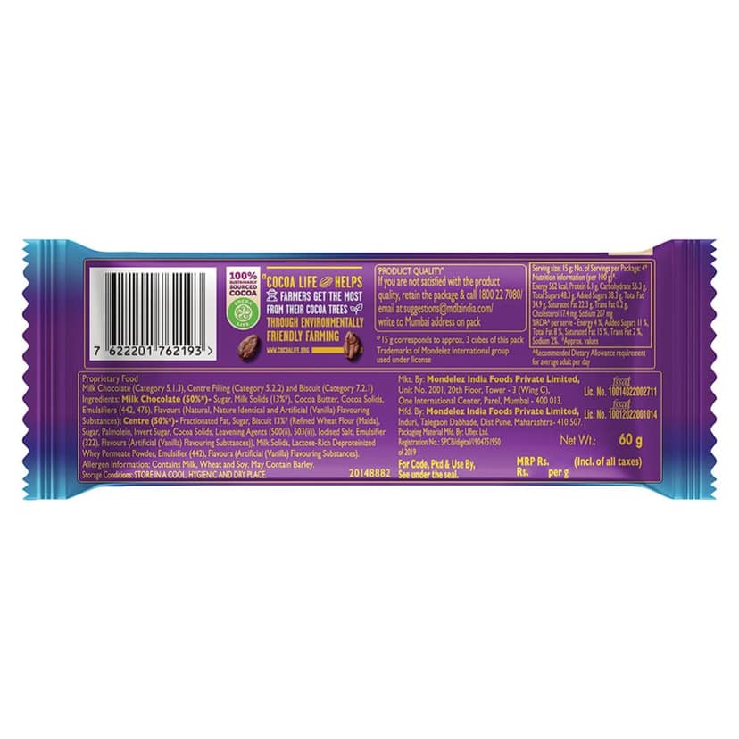 Cadbury Silk Oreo Chocolate Bar - 60G view 2