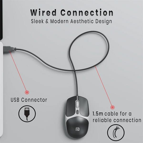 Portronics Toad 103 Wired Optical Mouse view 2