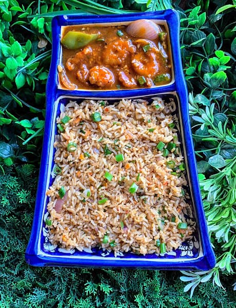 Babycorn chilli & veg fried rice combo