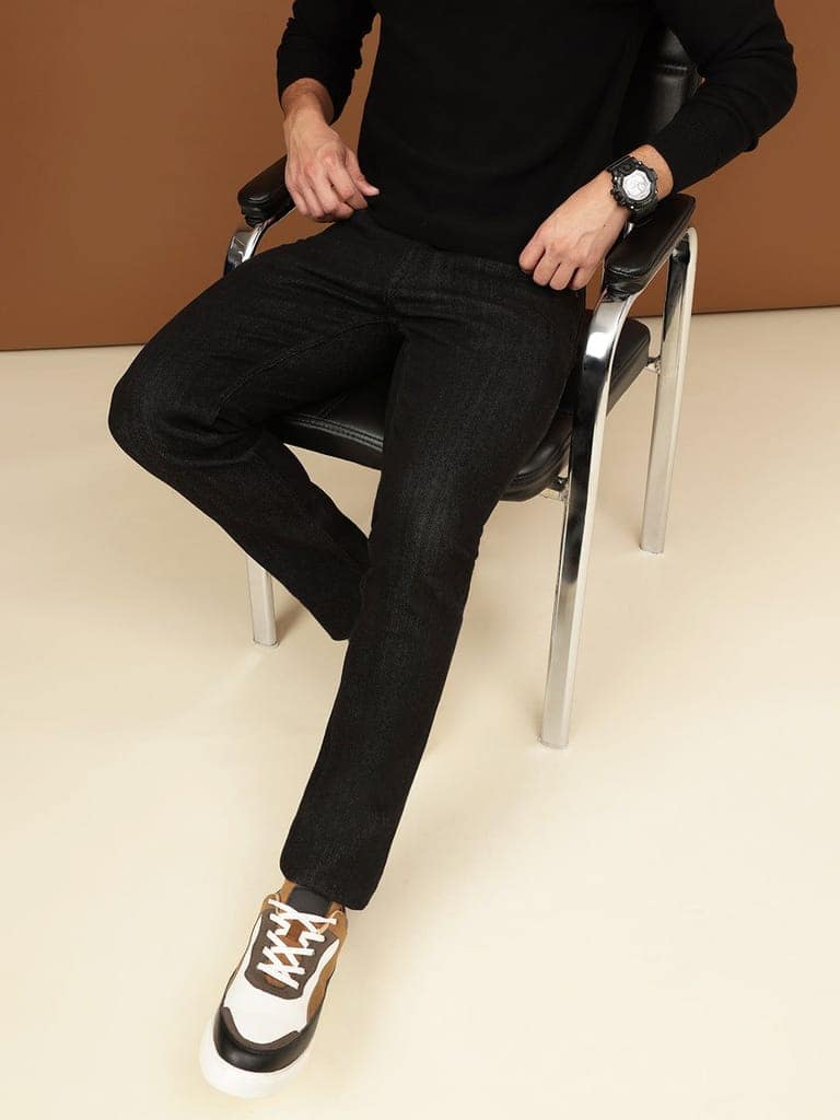 Richlook Men Black Slim Fit Jeans view 5