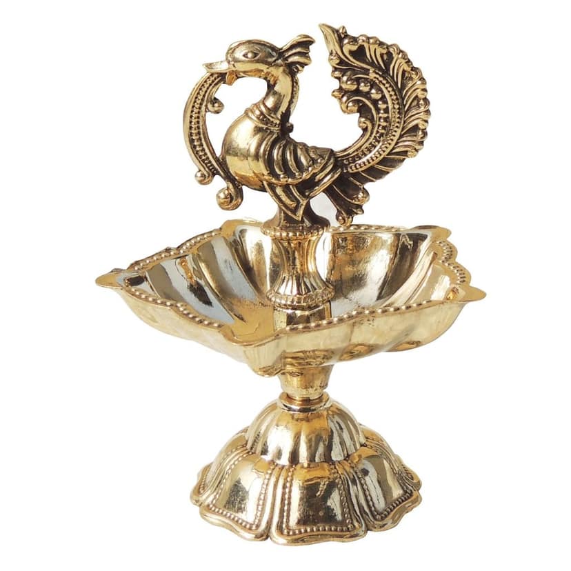 Brass Decorative Brass Murga Deepak No. 2 (FMAS778 C) view 2