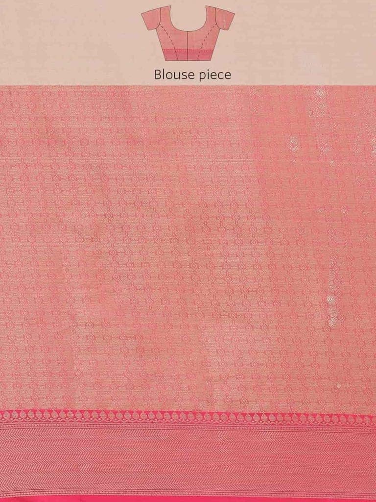 Women's Digital Printed Woven Silk Saree with unstiched blouse piece view 5