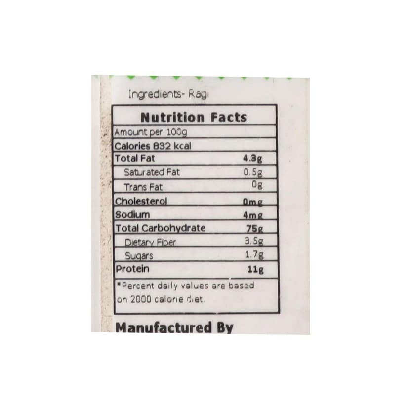 Elworld Agro & Organic Food Products Ragi Flour 500G (Pack of 10) view 4
