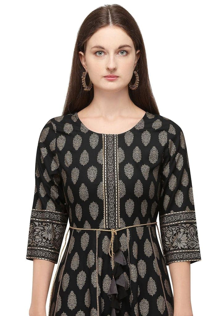 SHOPPING QUEEN Women's Rayon Anarkali Kurta view 4