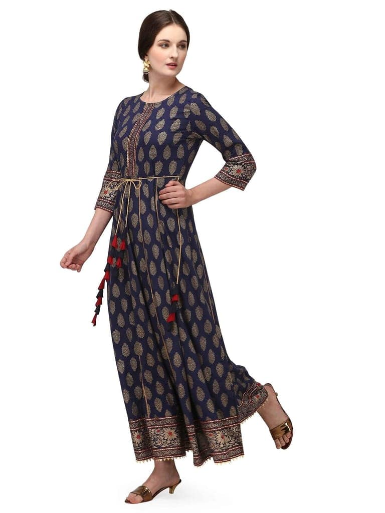 SHOPPING QUEEN Women's Rayon Anarkali Kurta view 9