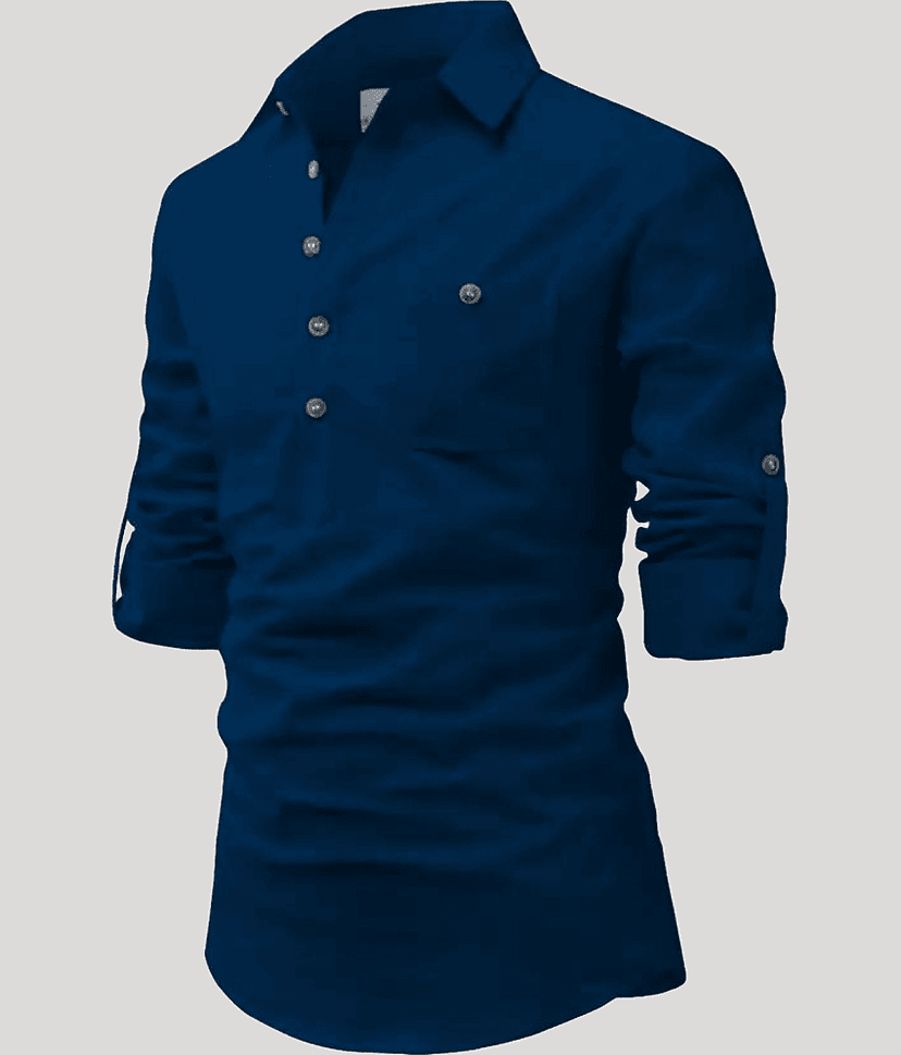 Life Roads Beige Cotton Men's Shirt Style Kurta ( Pack of 1 )