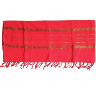 Handmade Cotton Dupatta - Red