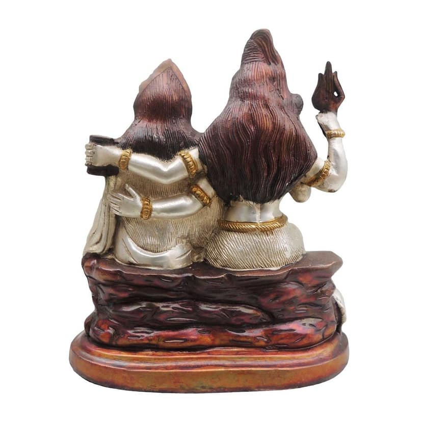 Brass Shiv Parivar Statue - Divine Family Idol, Height : 10 Inch (BSMAS485 A) view 3