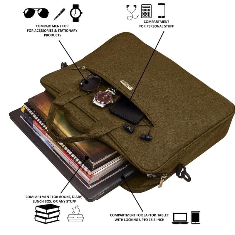 LOREM 10L Faux Leather Messenger Bag For Men & Women-UF view 5