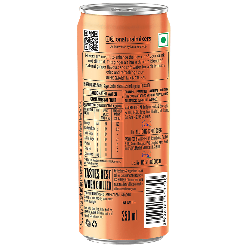 Ocean Smart Natural Mixers Tonic Water, 250 Ml view 2