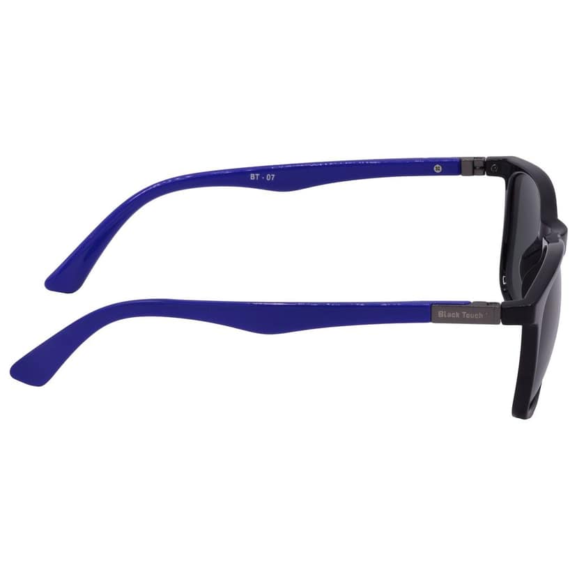 Hrinkar Grey Rectangular Glasses Black, Blue Frame Best Goggles for Men & Women - HRS-BT-07-BK-BU-BK view 3