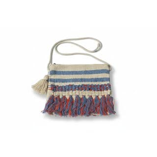 Boho Stripe Fringe Sling Bag