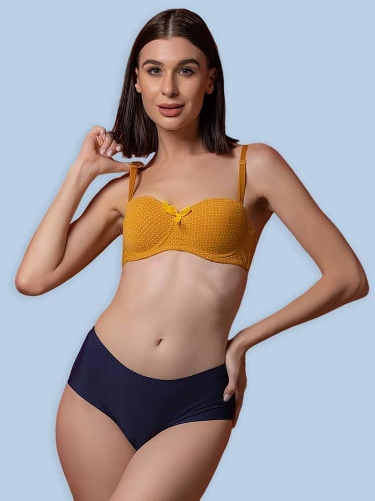Dashing Dot Lightly Padded Underwired Demi Cup Bra