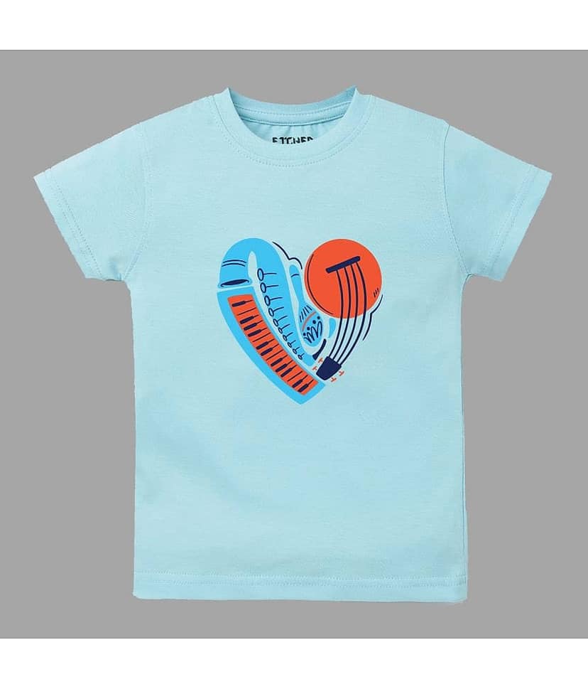 ETCHED DESIGN Pack of 1 Boys Cotton T-Shirt ( Multicolor ) view 5