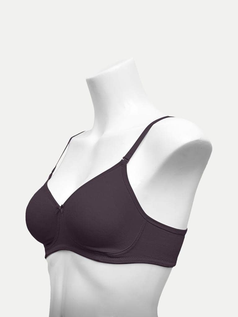 Women Zara Bra Maroon Color view 3