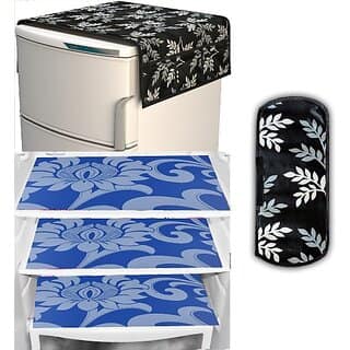 REVEXO Refrigerator Cover (Width: 98 cm, Multicolor)