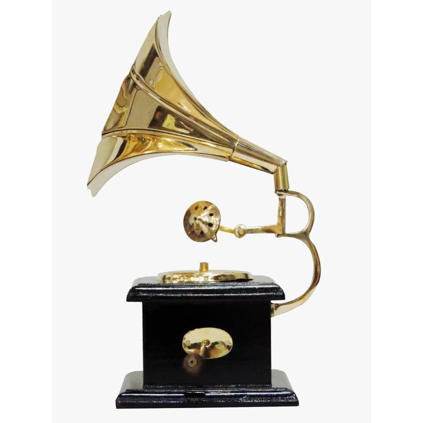 Brass Showpiece Home Decor Gramophone (MRMAS215 A) view 3