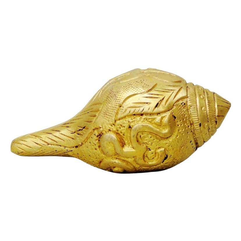 Brass Showpiece Shank, Conch, Height : 1.2 Inch (BSMAS848 A) view 3