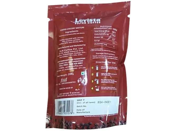 Levista Filter Coffee 60/40 ( Pouch ) - 200 Gram view 2