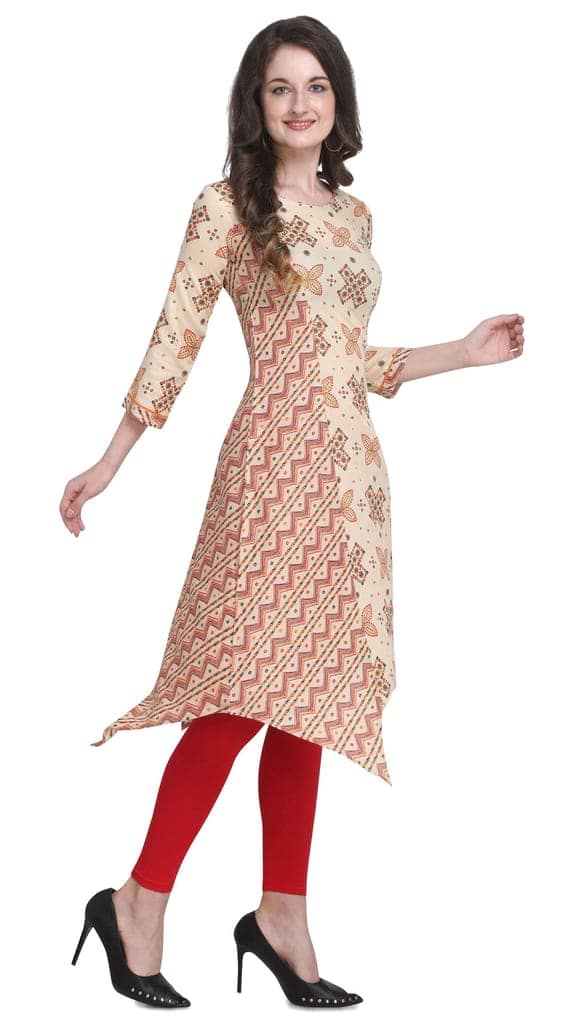 Pinkriti Women Rayon A-Line Kurta view 3