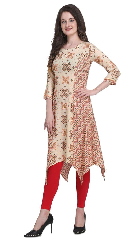 Pinkriti Women Rayon A-Line Kurta view 4