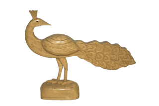 Wooden Peacock