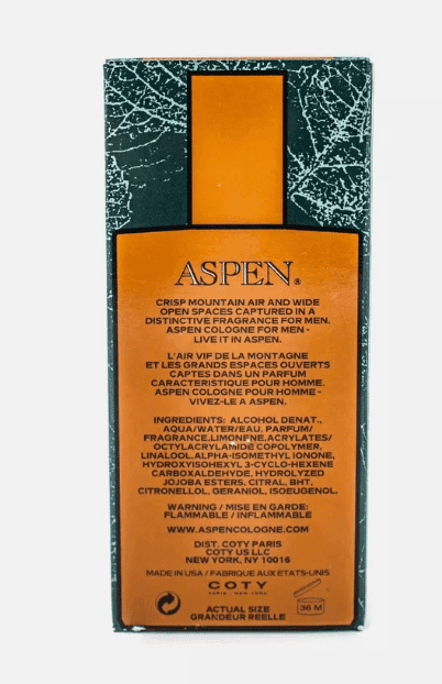 Aspen by Coty for Men Eau de Cologne 118ml - Fresh Woody Fragrance - Buy 1 Get 1 Free view 3
