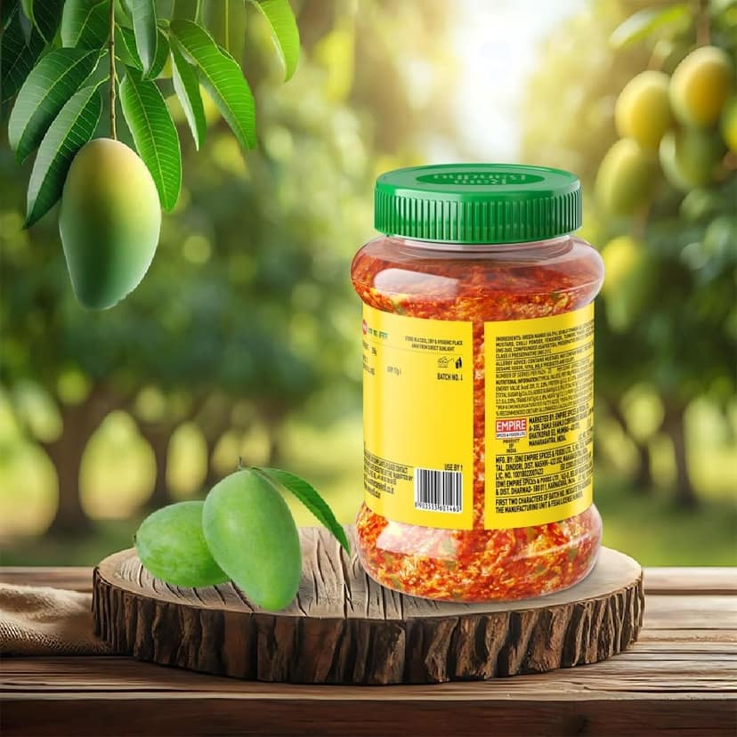 Ram Bandhu Mango Pickle 350g X 2 | Pack of 2 | Brings a Tangy, Spicy Punch To Your Meals | From Handpicked Mangoes And Traditional Spices | This Pack of 2 Delivers Authentic, Mouth-Watering Flavor Every Time view 3