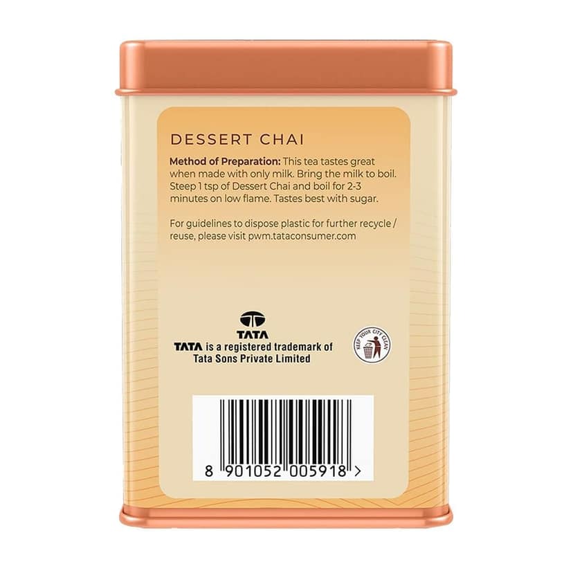 1868 by Tata Tea Dessert Chai | 50g | Black Tea with Spice | Sweet & Rich Flavours of Kesar Pista | Floating Aroma of Cardamom view 6