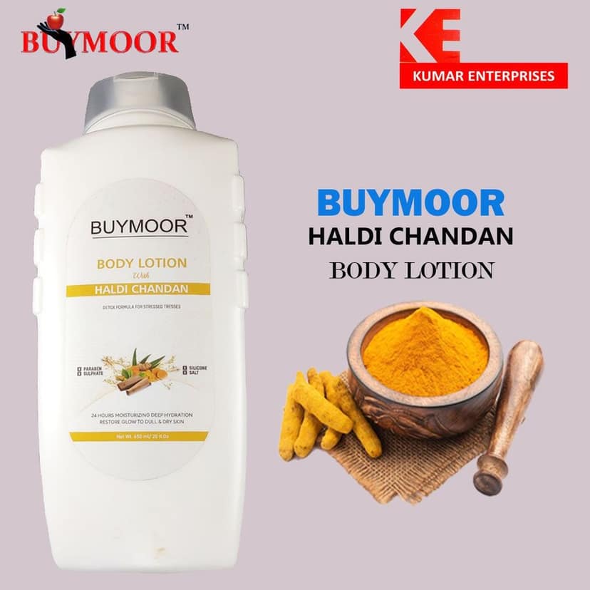 BUYMOOR Haldi Chandan Deep Nourishing Skin Brightening Body Lotion Men & Women 650 ML. view 5