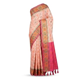 Peach Sambalpuri Saree