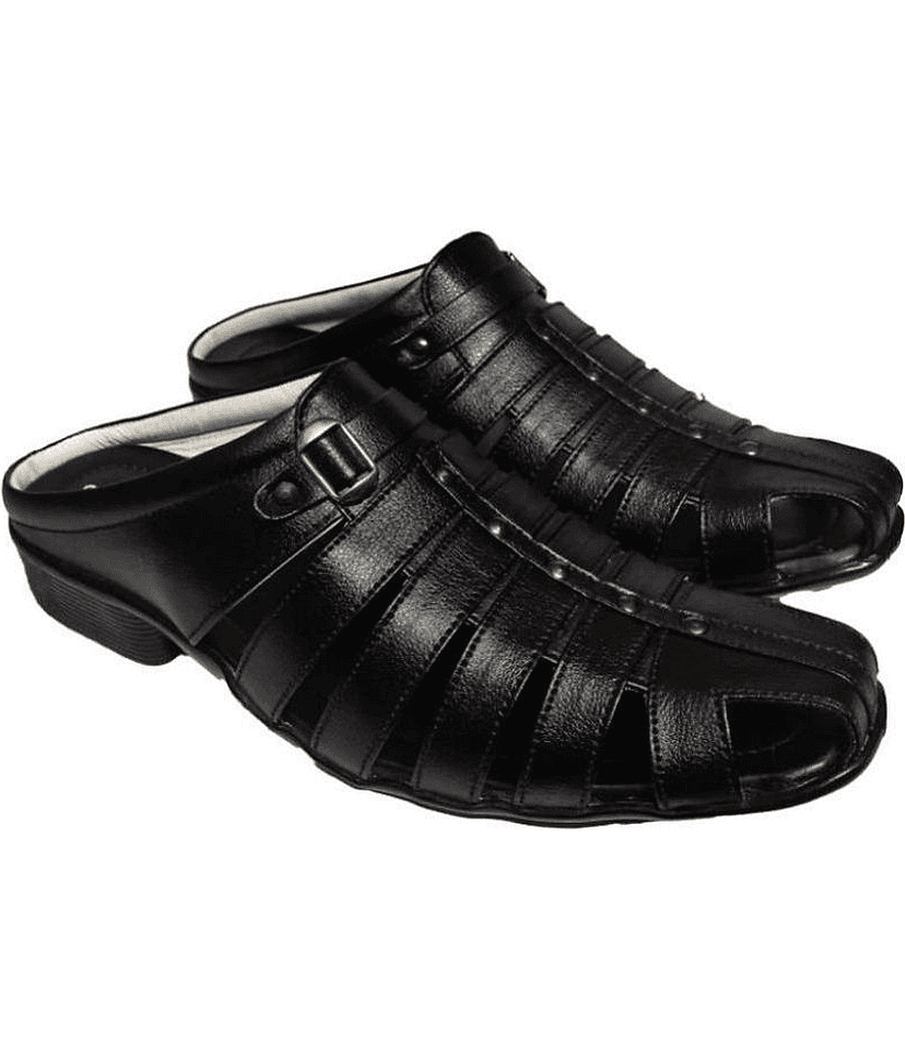 RAGE GAZE - Black Men's Sandals