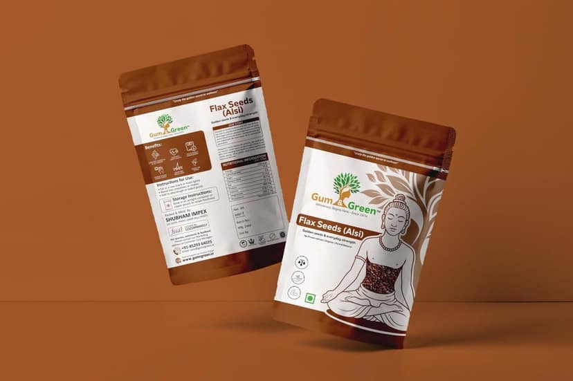 Gum & Green Premium Flax Seeds (Alsi) | 100% Natural & Raw | Rich in Omega-3, Fibre & Plant Protein | Supports Heart & Digestive Health view 3