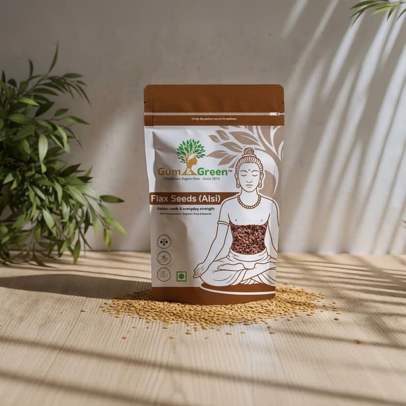 Gum & Green Premium Flax Seeds (Alsi) | 100% Natural & Raw | Rich in Omega-3, Fibre & Plant Protein | Supports Heart & Digestive Health view 4