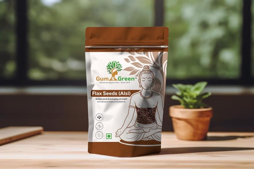 Gum & Green Premium Flax Seeds (Alsi) | 100% Natural & Raw | Rich in Omega-3, Fibre & Plant Protein | Supports Heart & Digestive Health view 6