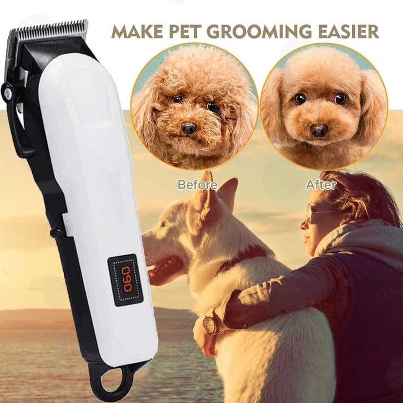 Powerful Professional Hair Clippers for Men - Cordless Hair Trimmer for Barbers - Electric Hair Cutting Kit with 4 Guide Combs, Cleaning Brush, and Charging Stand view 7