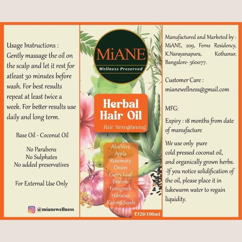 Herbal hair oil view 4