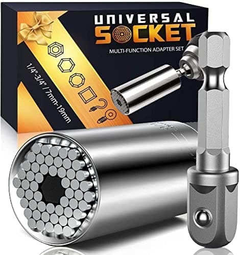 TCCO ENTERPRISE Universal Wrench Socket Tools Multi-Size in One Self Adjustable for Regularity or Irregularity Screw Improvement & Joint for Electric Drill, Flat(Universal 7Mm-19Mm Socket Grip Tool) view 2