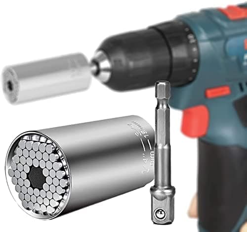 TCCO ENTERPRISE Universal Wrench Socket Tools Multi-Size in One Self Adjustable for Regularity or Irregularity Screw Improvement & Joint for Electric Drill, Flat(Universal 7Mm-19Mm Socket Grip Tool) view 3