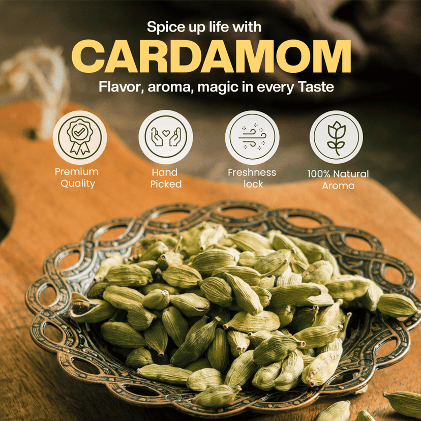 Phoran Premium Green Cardamom Pods – Aromatic Whole Spice for Cooking & Baking view 3