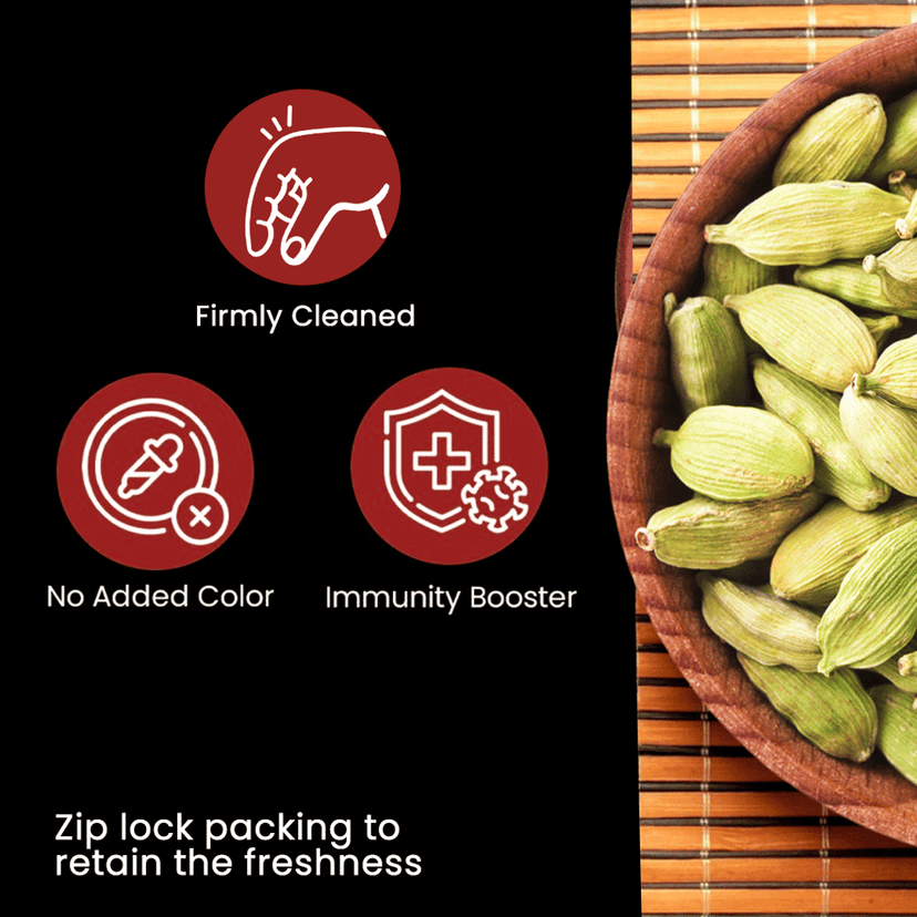 Phoran Premium Green Cardamom Pods – Aromatic Whole Spice for Cooking & Baking view 5