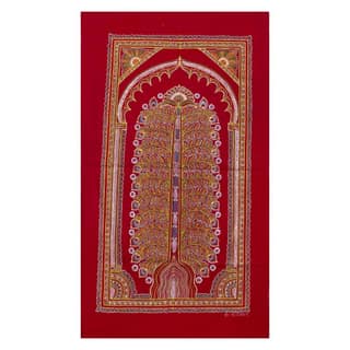 Garvi Gurjari (A Gujarat Govt Enterprise Handmade Rogan Painting - Red(GGCHRP26)