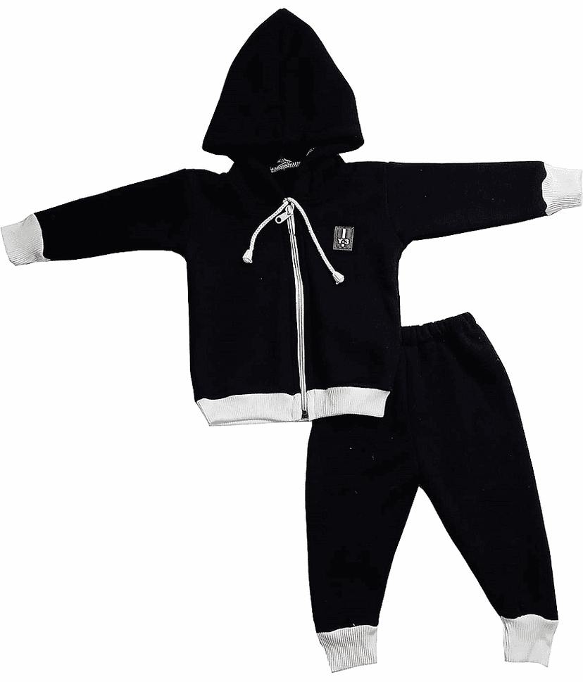 harshvardhanmart.com Pack of 1 Boys Fleece Tracksuit ( Black )
