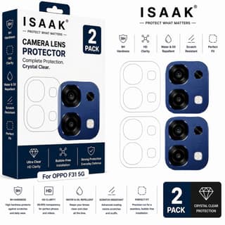 ISAAK Back Camera Lens Protector compatible for OPPO F31 5G (Pack of 2)