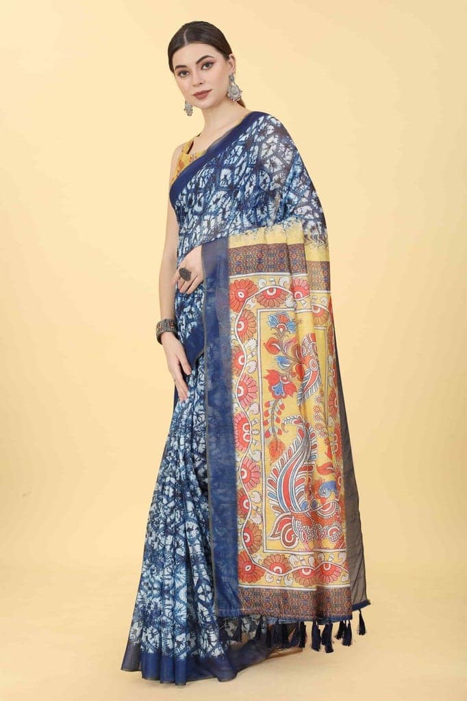 Women's Kalamkari Digital Printed Saree view 2
